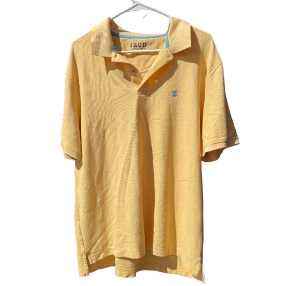 IZOD Mens Polo Size Large (Yellow) - Picture 1 of 2